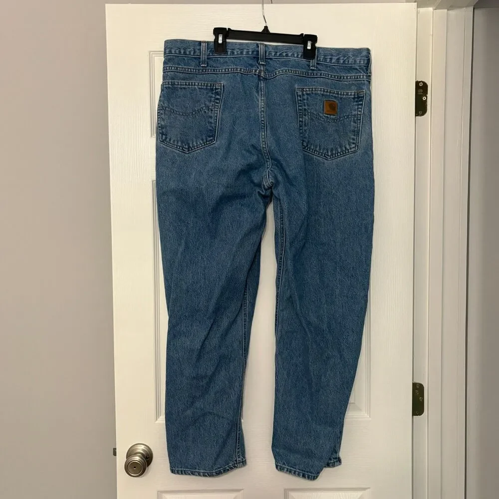 Carhartt Jeans Mens W42 L30 Blue Relaxed Fit Straight Leg Workwear Cotton